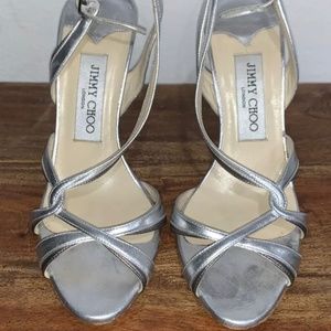 Jimmy Choo Silver Heels Shoes 6.5